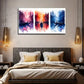 Boat Reflections Vibrant Wall Art Canvas Office Home Room Framed 80x45cm