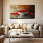 A White Bowl Vivid Style Wall Art Canvas Office Home Room Framed 80x45cm