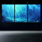 3pcs Oceanic Fantasy Underwater World Scenes Metal Print Ready to Hang Art