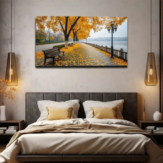 Realistic Autumn Withered Wall Art canvas office home room framed 120x60cm