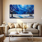 Winter Snow Landscape Wall Art Canvas Office Home Room Framed 80x45cm