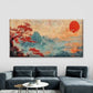 Asian Landscape with Sunset Wall Art Canvas Office Home Room Framed 120x60cm