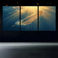 3pcs Feather White Wings Sun Light Metal Print Ready to Hang Art