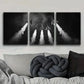 3pcs The jet plane is in the sky Metal Print Ready to Hang Art