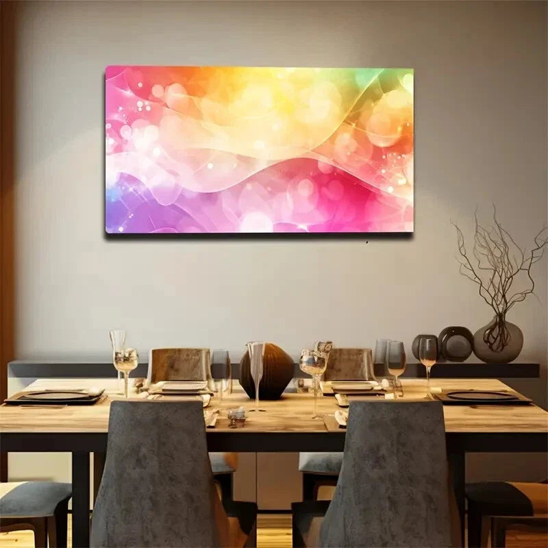 Soft Gradient Colors Abstract Wall Art Canvas Office Home Room Framed 120x60cm