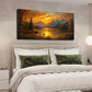 Autumn Mountain Landscape Wall Art Canvas Office Home Room Framed 120x60cm