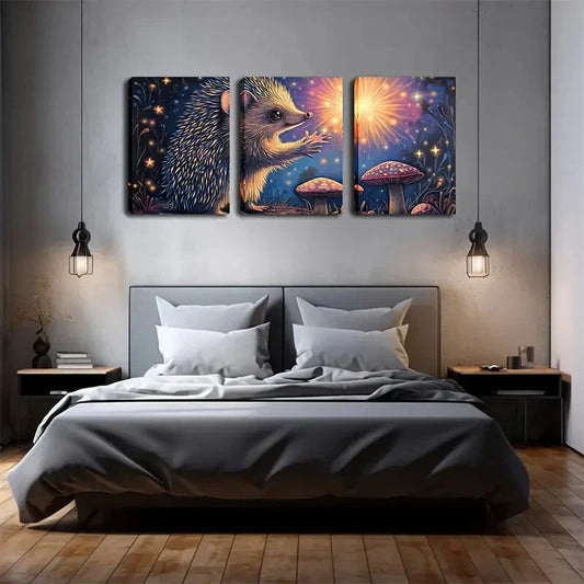 3pcs mysterious light of the forest  Wall Art Set Canvas Framed 40x60cm - High Quality Print 100% Australian Made Wall Canvas Ready to Hang