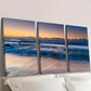 3pcs Gorgeous Beach Sunset Landscape Wall Art Set Canvas Framed 40x60cm - High Quality Print 100% Australian Made Wall Canvas Ready to Hang