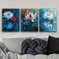 3pcs Ladybugs on Water Lilies Nature Perfect Wall Art Set Canvas Framed 40x60cm - High Quality Print 100% Australian Made Wall Canvas Ready to Hang