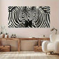 Black & White Striped Zebra Wall Art Canvas Office Home Room Framed 120x60cm