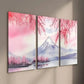 3pcs Mount Fuji & Cherry Blossom Wall Art Set Canvas Framed 40x60cm - High Quality Print 100% Australian Made Wall Canvas Ready to Hang