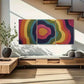 3pcs Vibrant Boho Abstract Rainbow Waves & Tree Metal Print Ready to Hang Art