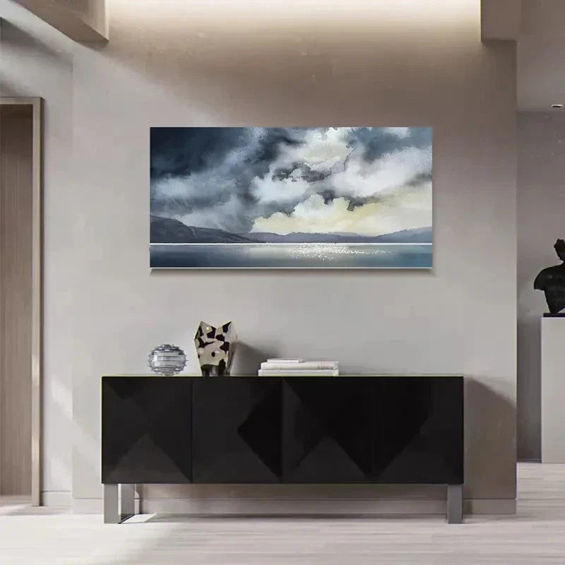 Landscape Decor Coastline Wall Art Canvas Office Home Room Framed 120x60cm