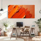 Orange Themed Strokes Abstract Wall Art Canvas Office Home Room Framed 120x60cm