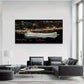 Modern Cityscape Night View Wall Art Canvas Office Home Room Framed 80x45cm