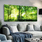 Vibrant Green Treetop Design Wall Art Canvas Office Home Room Framed 120x60cm