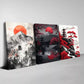 3pcs Japanese Scenery Prints with Mount Fuji Wall Art Set Canvas Framed 40x60cm - High Quality Print 100% Australian Made Wall Canvas Ready to Hang