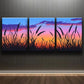 3pcs Serene Sunset Silhouette Vibrant Wheat Wall Art Set Canvas Framed 40x60cm - High Quality Print 100% Australian Made Wall Canvas Ready to Hang