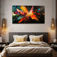 Vibrant Color Explosion Wall Art Canvas Office Home Room Framed 120x60cm