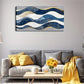 Golden Wave Design Nordic Wall Art Canvas Office Home Room Framed 120x60cm