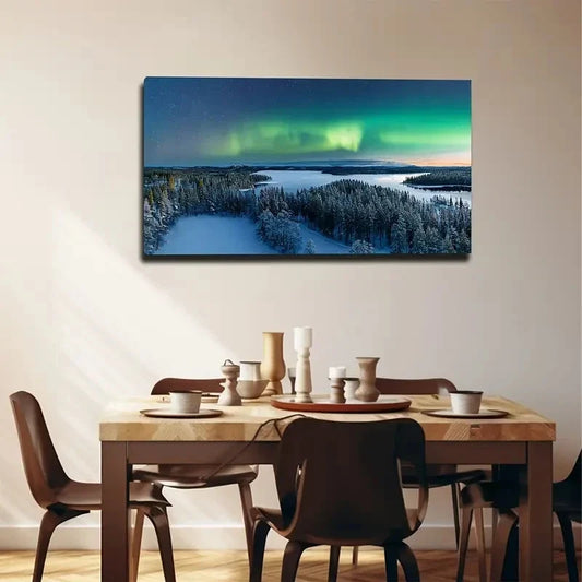 Snowy Mountain Landscape Wall Art Canvas Office Home Room Framed 120x60cm
