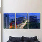 3pcs High Buildings and Neon Lights Wall Art Set Canvas Framed 40x60cm - High Quality Print 100% Australian Made Wall Canvas Ready to Hang