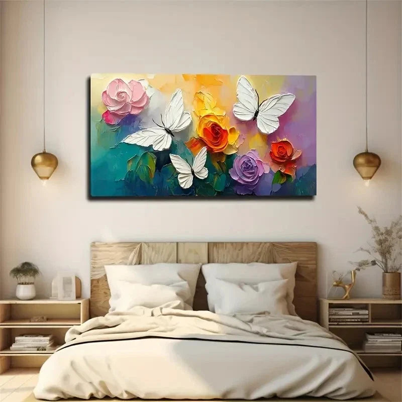 Layers Of Petals Creative Wall Art Canvas Office Home Room Framed 80x45cm