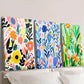 3pcs Colorful Spring Flowers and Leaves Wall Art Set Canvas Framed 40x60cm - High Quality Print 100% Australian Made Wall Canvas Ready to Hang