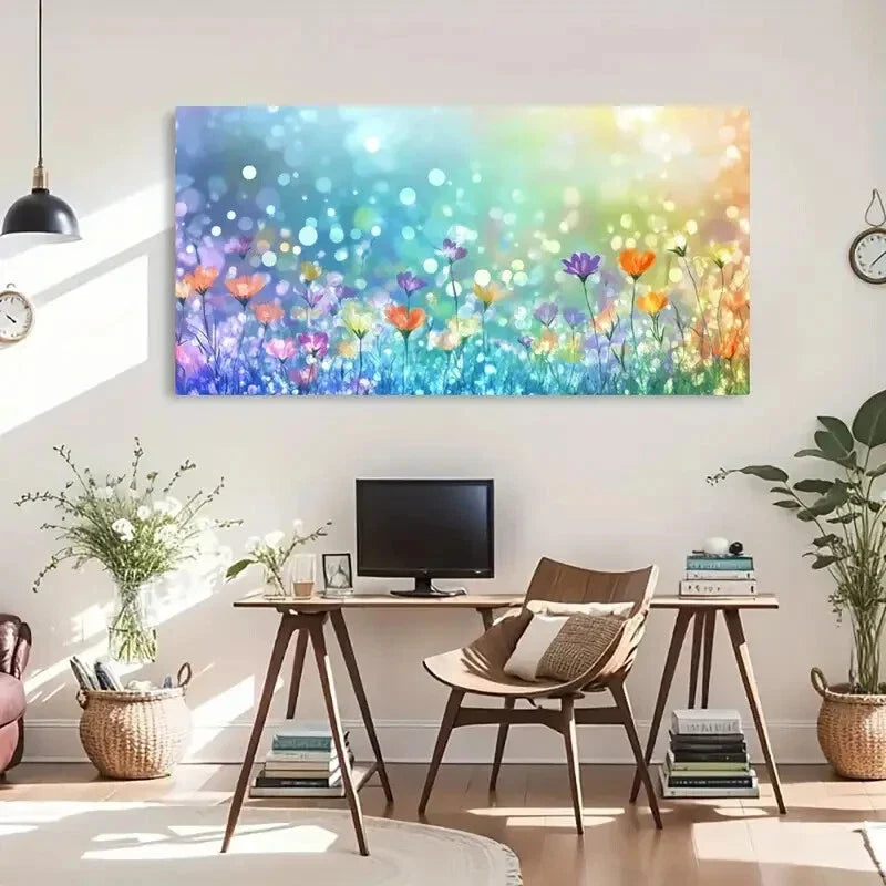 Abstract Flower Modern Décor Wall Art Canvas Office Home Room Framed 120x60cm