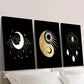 3pcs Modern Sun and Moon Constellation Wall Art Set Canvas Framed 40x60cm - High Quality Print 100% Australian Made Wall Canvas Ready to Hang