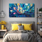 Abstract Peacock Feather Wall Art Canvas Office Home Room Framed 80x45cm