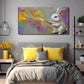 White Rabbit Carrot & Fireworks Wall Art Canvas Office Home Room Framed 80x45cm