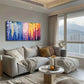 Minimalist Wisteria Flowers Wall Art Canvas Office Home Room Framed 120x60cm