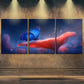 3pcs Triptych Vibrant Blue Butterfly Perfect Wall Art Set Canvas Framed 40x60cm - High Quality Print 100% Australian Made Wall Canvas Ready to Hang