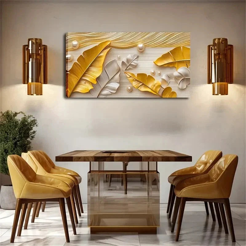 Beige Stripes And Golden Lines Wall Art Canvas Office Home Room Framed 120x60cm
