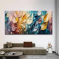 Abstract Feather Wall Art Canvas Office Home Room Framed 120x60cm
