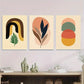 3pcs Modern Abstract Boho Style Leaf Metal Print Ready to Hang Art