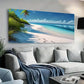 Modern White Sandy Beach wall canvas office home room framed 120x60cm