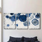 3pcs   Navy Blue & White Swirls, Modern  Wall Art Set Canvas Framed 40x60cm - High Quality Print 100% Australian Made Wall Canvas Ready to Hang