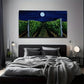Vibrant Vineyard Landscape Wall Art Canvas Office Home Room Framed 80x45cm
