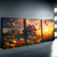 3pcs Floral Cottage & Hot Air Balloons Sun Shine Sky Perfect Wall Art Set Canvas Framed 40x60cm - High Quality Print 100% Australian Made Wall Canvas Ready to Hang
