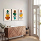 3pcs Abstract Mid-Century Modern Geometric  Wall Art Set Canvas Framed 40x60cm - High Quality Print 100% Australian Made Wall Canvas Ready to Hang