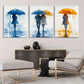 3pcs Blue and Yellow Tones Romantic Perfect Wall Art Set Canvas Framed 40x60cm - High Quality Print 100% Australian Made Wall Canvas Ready to Hang