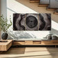 3pcs Deep Espresso & Beige Tree Ring Wall Art Set Canvas Framed 40x60cm - High Quality Print 100% Australian Made Wall Canvas Ready to Hang