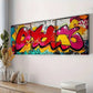 3pcs Colorful Graffiti on Rooftops Perfect Wall Art Set Canvas Framed 40x60cm - High Quality Print 100% Australian Made Wall Canvas Ready to Hang