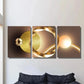 3pcs Abstract Geometry Golden Luxury Wall Art Set Canvas Framed 40x60cm - High Quality Print 100% Australian Made Wall Canvas Ready to Hang