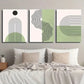 3pcs Green and Beige Monochrome Creative Wall Art Set Canvas Framed 40x60cm - High Quality Print 100% Australian Made Wall Canvas Ready to Hang