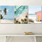 3pcs Vibrant Ocean Palm Trees Sunset Beaches Wall Art Set Canvas Framed 40x60cm - High Quality Print 100% Australian Made Wall Canvas Ready to Hang