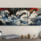 3pcs The White Dragon Sea of Clouds Metal Print Ready to Hang Art