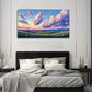 Vibrant Sunset Sky Greenery Wall Art canvas office home room framed 120x60cm